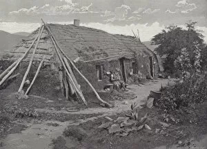 A Highland Hut, Lochaber (b / w photo)