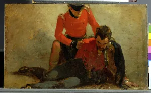 A Highlander, Black Watch attending a General of Hussars, possibly Lord Uxbridge A Highlander, Black Watch attending a General of Hussars, possibly Lord Uxbridge