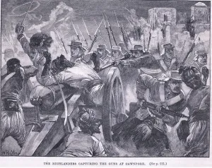 The Highlanders capturing Cawnpore 1857 AD (litho) The Highlanders capturing Cawnpore 1857 AD (litho)