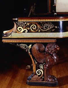 A highly important pianoforte designed by Sir Lawrence Alma-Tadema A highly important pianoforte designed by Sir Lawrence Alma-Tadema