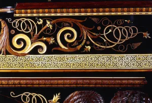 A highly important pianoforte designed by Sir Lawrence Alma-Tadema A highly important pianoforte designed by Sir Lawrence Alma-Tadema