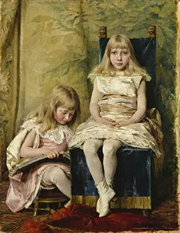 Hildegard and Alfhild Tamm, 1882 (oil on canvas)