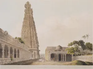 Hindoo Temple at Madura, plate XVI from Oriental Scenery Hindoo Temple at Madura, plate XVI from Oriental Scenery