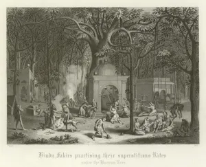 Hindu fakirs practising their superstitious rites (engraving) Hindu fakirs practising their superstitious rites (engraving)