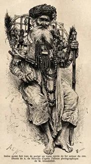 Hindu vowed to wear a large circle of iron around his neck Hindu vowed to wear a large circle of iron around his neck