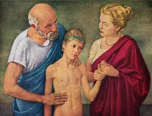 Hippocrates Healing a Sick Young Boy, 1959 (screen print) Hippocrates Healing a Sick Young Boy, 1959 (screen print)