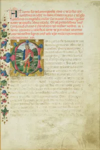 Historiated initial C depicting The Prophet Daniel in a Landscape, c Historiated initial C depicting The Prophet Daniel in a Landscape, c