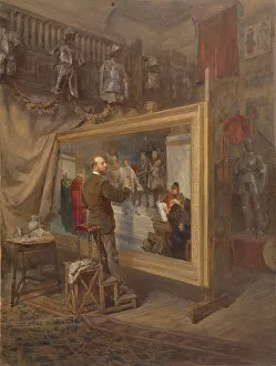 The History Painter, a Self-Portrait (w / c on paper)