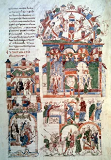 History of Solomon: ' King Solomon receiving the tribute' Page (fol History of Solomon: ' King Solomon receiving the tribute' Page (fol