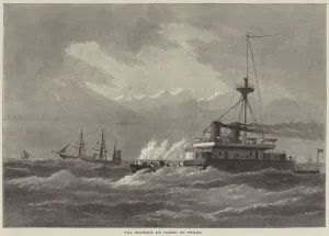 HMS Devastation and Valorous off Portland (engraving) HMS Devastation and Valorous off Portland (engraving)