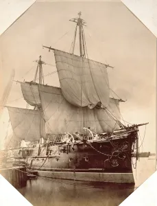 HMS Triumph, 1870 (sepia photo) HMS Triumph, 1870 (sepia photo)