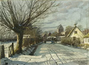 Sledding Gallery: Hoje Tstrup Church, Outside Copenhagen, 1922 (oil on canvas)