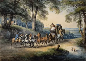 The Hold-Up, 1794 (pen and ink and watercolour) The Hold-Up, 1794 (pen and ink and watercolour)