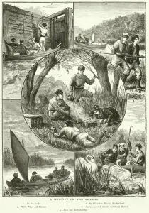 Boys Own Gallery: A holiday on the Thames (engraving)