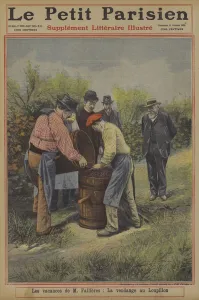 The holidays of President Fallieres of France: the grape harvest at his home in The holidays of President Fallieres of France: the grape harvest at his home in