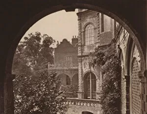 Holland House Collection: Holland House, London: West Wing and Old Entrance from Window of East Wing (b / w photo)
