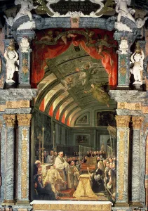 Holy Communion of Charles II (1661-1700) and his Court, 1690 (oil on canvas) Holy Communion of Charles II (1661-1700) and his Court, 1690 (oil on canvas)