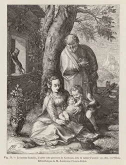 The Holy Family with St John the Baptist (engraving)