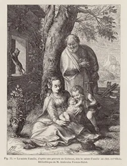 The Holy Family with St John the Baptist (engraving) The Holy Family with St John the Baptist (engraving)