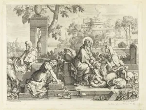 The Holy Family at the washing place (etching) The Holy Family at the washing place (etching)