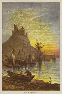 Holy Island (coloured engraving)