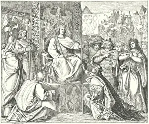 The Holy Roman Emperor Henry VII recalls his son, John of Bohemia (engraving) The Holy Roman Emperor Henry VII recalls his son, John of Bohemia (engraving)