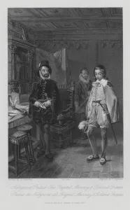 Holyrood Palace, The Regent Murray and Roland Graeme (engraving) Holyrood Palace, The Regent Murray and Roland Graeme (engraving)