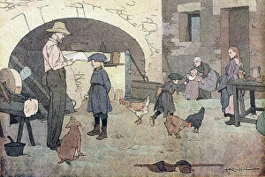 White Bread Gallery: Back home, in Imagier de l'enfance, c.1900 (engraving)