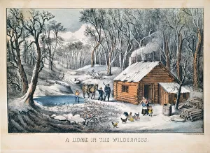 A Home in the Wilderness, 1870 (colour lithograph) A Home in the Wilderness, 1870 (colour lithograph)