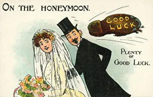 On the Honeymoon, Plenty of Good Luck (colour litho) On the Honeymoon, Plenty of Good Luck (colour litho)