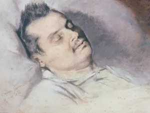 Honore de Balzac (1799-1850) on his Deathbed, 15th August 1850 (pastel & chalk on paper) Honore de Balzac (1799-1850) on his Deathbed, 15th August 1850 (pastel & chalk on paper)