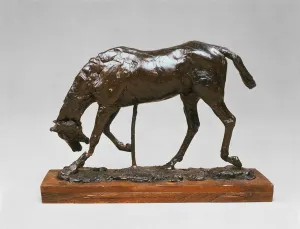 Horse with Head Lowered, 1880-1890 (pigmented beeswax, clay, metal armature, wood Horse with Head Lowered, 1880-1890 (pigmented beeswax, clay, metal armature, wood