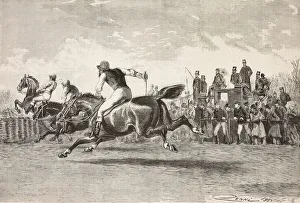 Horse race at park of Villa Arconati, Castellazzo, Italy Horse race at park of Villa Arconati, Castellazzo, Italy