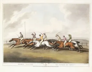 Horse Racing, 1807-1808 (hand-coloured aquatint) Horse Racing, 1807-1808 (hand-coloured aquatint)