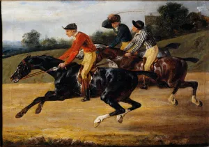 Horse racing: Horse riding (Painting, 1820-1824) Horse racing: Horse riding (Painting, 1820-1824)