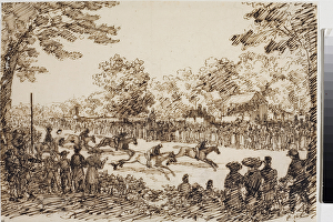 Horse Racing (probably the feast of San Giovanni a Florence) (Ink, c.1825) Horse Racing (probably the feast of San Giovanni a Florence) (Ink, c.1825)