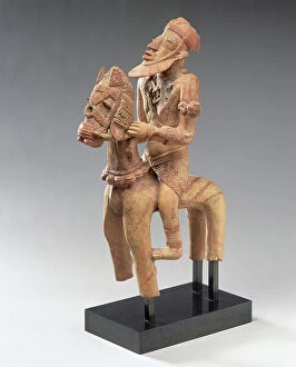 Mopti Gallery: Horse and Rider, Djenne, Mali (terracotta)