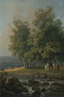 Horses and Cattle by a River, 1777 (oil on canvas) Horses and Cattle by a River, 1777 (oil on canvas)