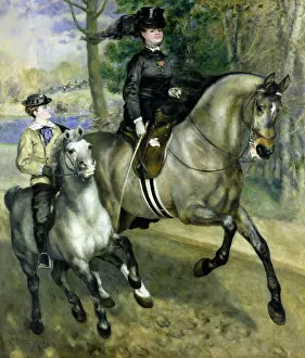 Hamburg Gallery: Horsewoman in the Bois de Boulogne, 1873 (oil on canvas)