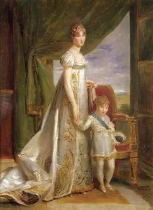 Hortense-Eugenie de Beauharnais (1783 - 1837), Queen of Holland and her son Charles Hortense-Eugenie de Beauharnais (1783 - 1837), Queen of Holland and her son Charles