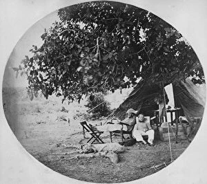 A hot day in the Indian Jungle, c.1860 (b/w photo)