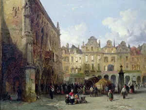 Town Hall Gallery: The Hotel de Ville, Arras, 1856 (oil on card)