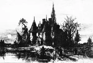The House of Usher, illustration from The Works of Edgar Allan Poe, 1884 The House of Usher, illustration from The Works of Edgar Allan Poe, 1884