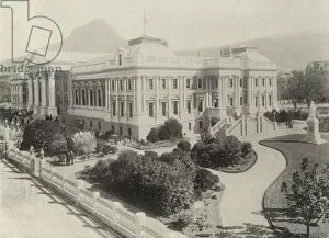 Houses of Parliament, Cape Town (b / w photo)