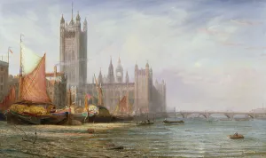 The Houses of Parliament and Westminster Bridge, c.1875 (oil on canvas) The Houses of Parliament and Westminster Bridge, c.1875 (oil on canvas)
