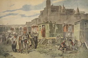 Hungarian gypsies outside Carcassonne, illustration from Le Petit Journal Hungarian gypsies outside Carcassonne, illustration from Le Petit Journal