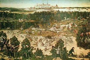 Hunt in Honour of the Emperor Charles V near Hartenfels Castle, Torgau, 1544 (oil on panel) Hunt in Honour of the Emperor Charles V near Hartenfels Castle, Torgau, 1544 (oil on panel)