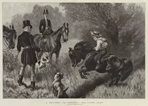 A Hunter 'in Embryo', his First Jump (engraving)