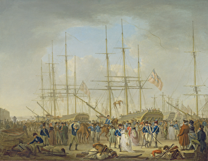 Hussars Embarking at Deptford (oil on canvas) Hussars Embarking at Deptford (oil on canvas)
