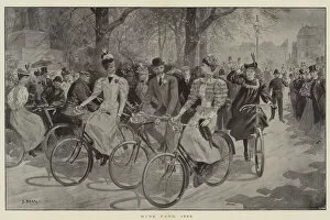 Bicyle Gallery: Hyde Park, 1896 (litho)